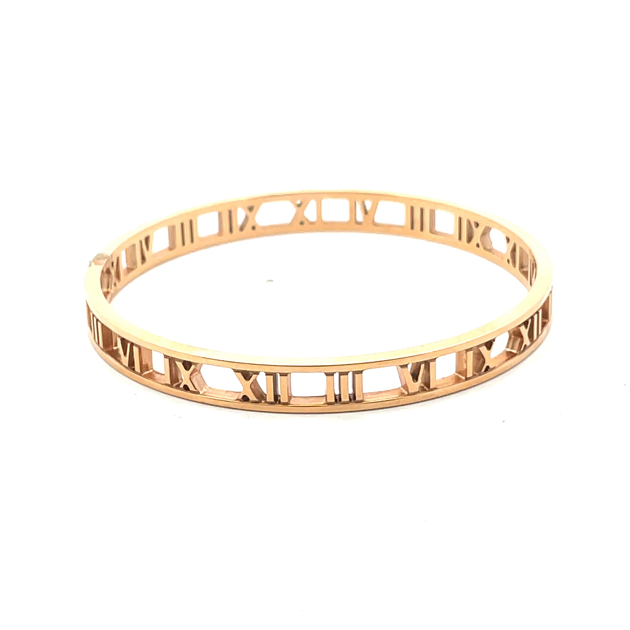 18K Rose Gold Tiffany & Co Atlas Bangle Bracelet - Image 2
