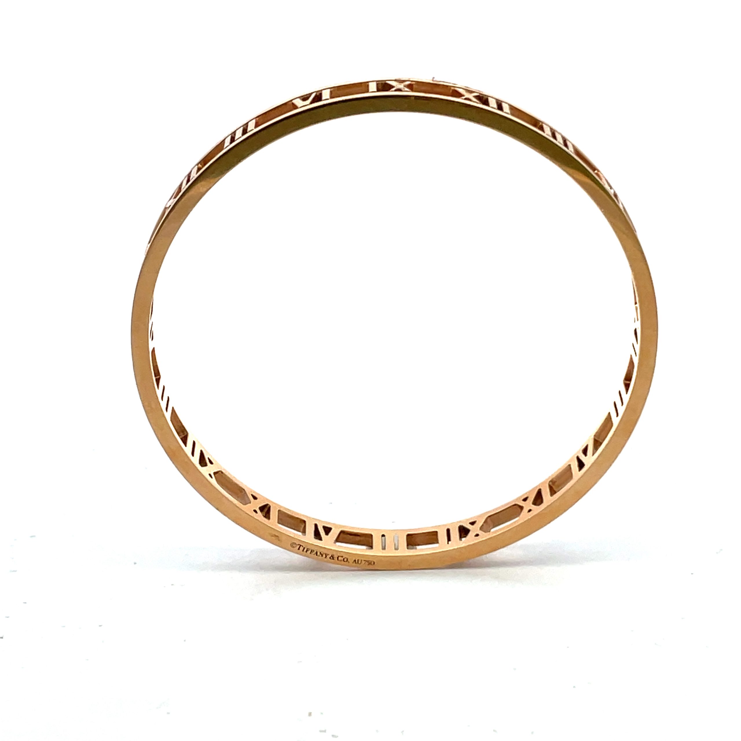 18K Rose Gold Tiffany & Co Atlas Bangle Bracelet - Image 4