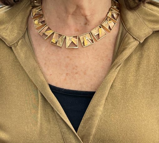 Glenda Arentzen: Multi-Gold 'Box' Necklace - Image 2