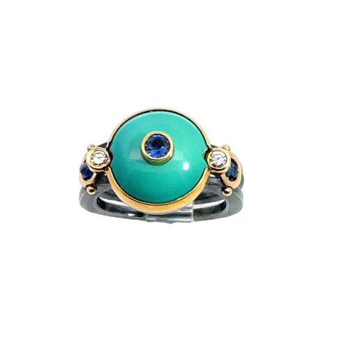Michael Boyd: Turquoise Sapphire Ring - Image 3