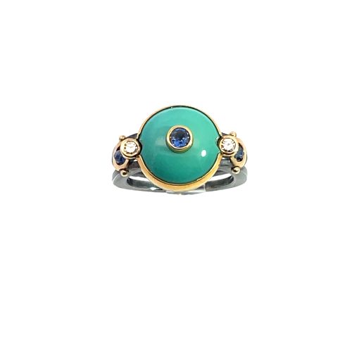 Michael Boyd: Turquoise Sapphire Ring - Image 4