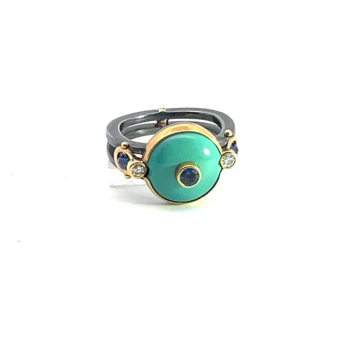 Michael Boyd: Turquoise Sapphire Ring - Image 6