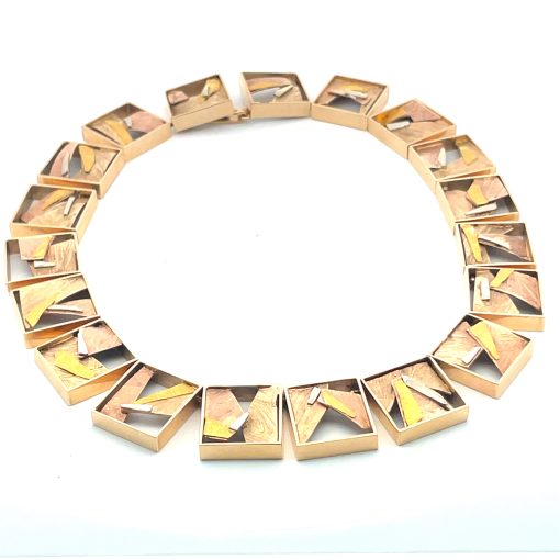 Glenda Arentzen: Multi-Gold 'Box' Necklace - Image 6