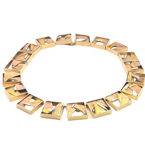Glenda Arentzen: Multi-Gold 'Box' Necklace - Image 7