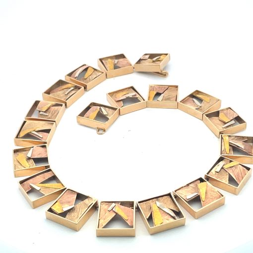 Glenda Arentzen: Multi-Gold 'Box' Necklace - Image 4