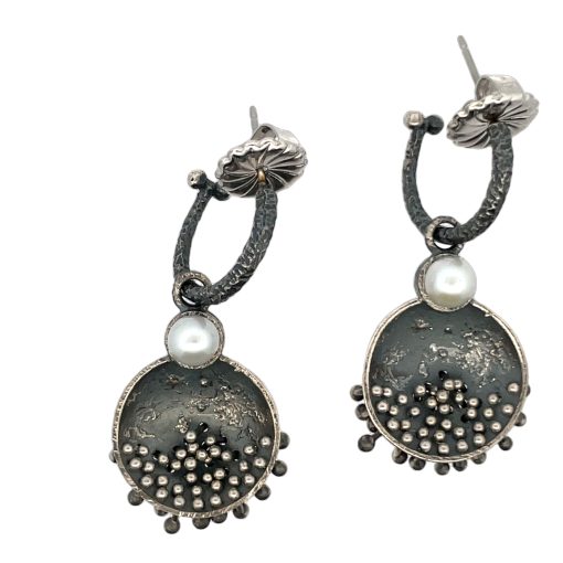 So Young Park: Reversible Pearl Day/Night Earrings - Image 4
