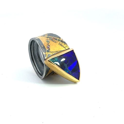 Peter Schmid: Boulder Opal Diagonal Ring - Image 4