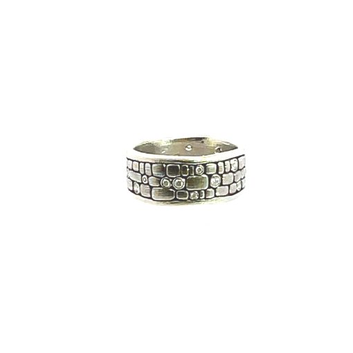 Alex Sepkus: Platinum 'Old Bridge' Diamond Band - Image 3