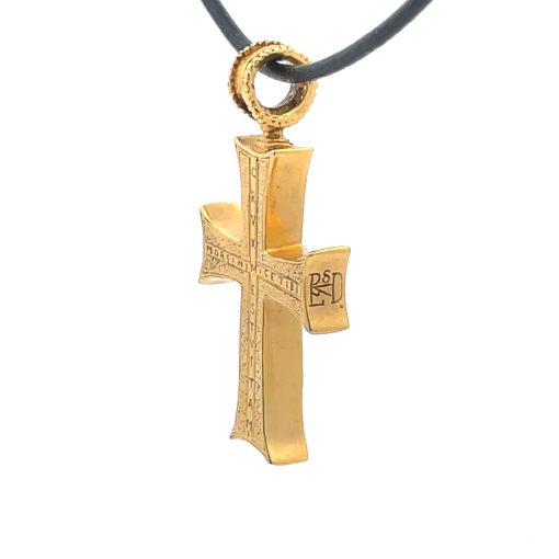 MMA Gold Plated Cross Pendant - Image 3