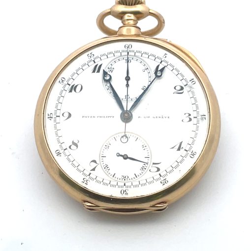 18K Patek Philippe Chronograph Pocket Watch - Image 6
