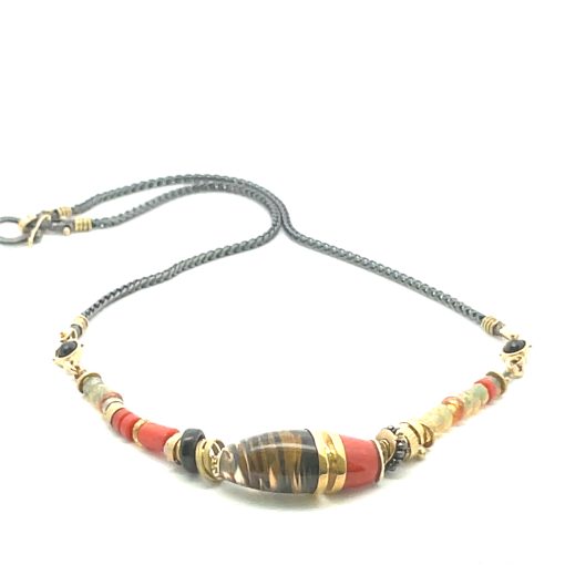 Michael Boyd: Carved Coral Beaded Necklace - Image 2