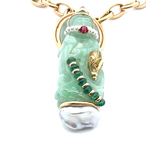 Jadeite Buddha Pendant - Image 3