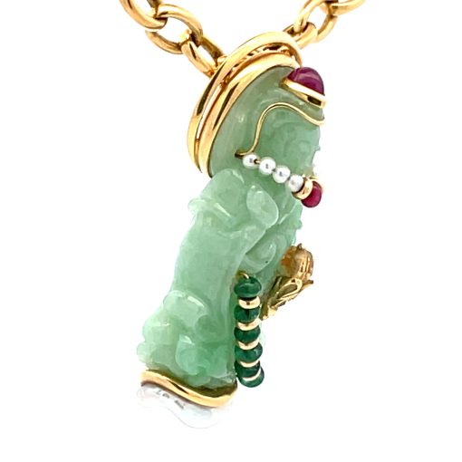Jadeite Buddha Pendant - Image 4