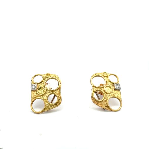 Marco Borghesi: Day/Night Blue Chalcedony Earrings - Image 2