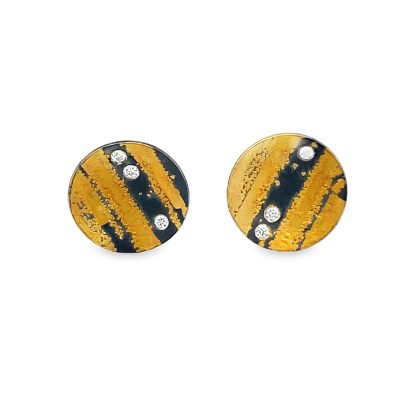 Atelier Zobel: Gold, Sterling Diamond Ear Studs