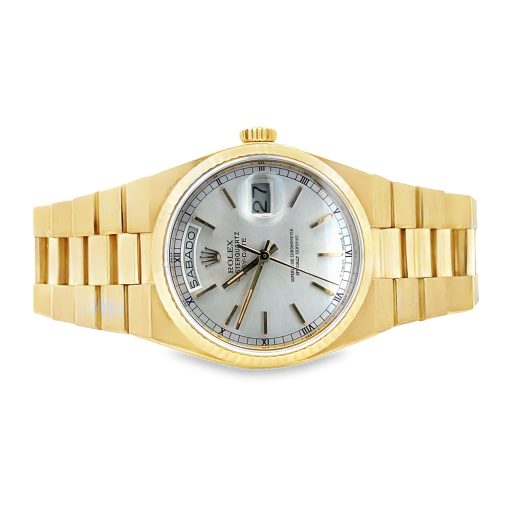 18K Rolex OysterQuartz Ref. 19018 Day-Date Wristwatch - Image 4