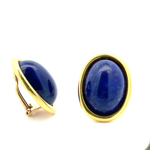 Classic Blue Lapis Clip-On Earrings - Image 2