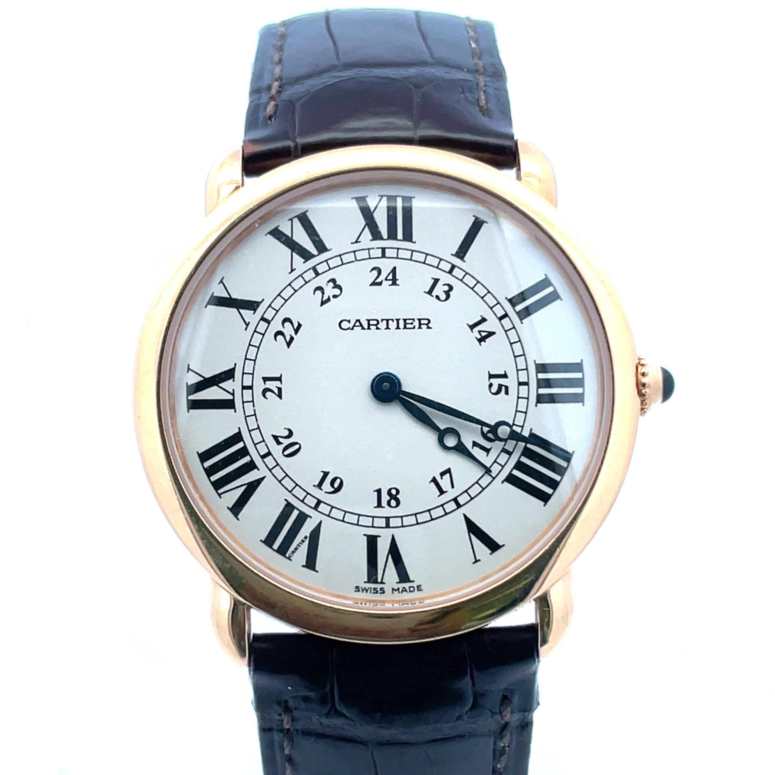 18K Rose Gold Cartier Ronde-Louis Wristwatch