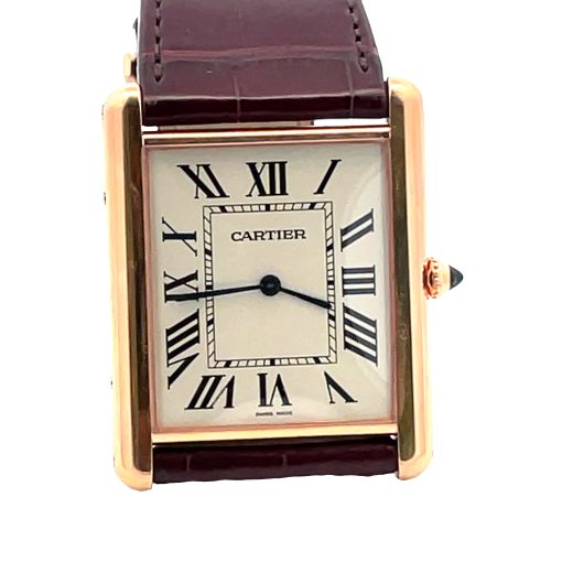18K Rose Cartier Men's Tank XL - Image 7