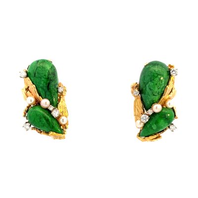 Gilbert Albert: Maw-Sit-Sit Diamond Earrings, Circa 1970's