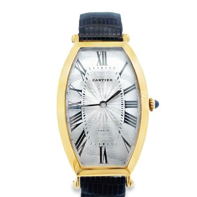 18K Cartier Ltd.Ed. Curved Tonneau Wristwatch, Circa 1980