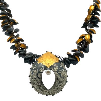 So Young Park: Sterling and Keum-Bo Pod Necklace